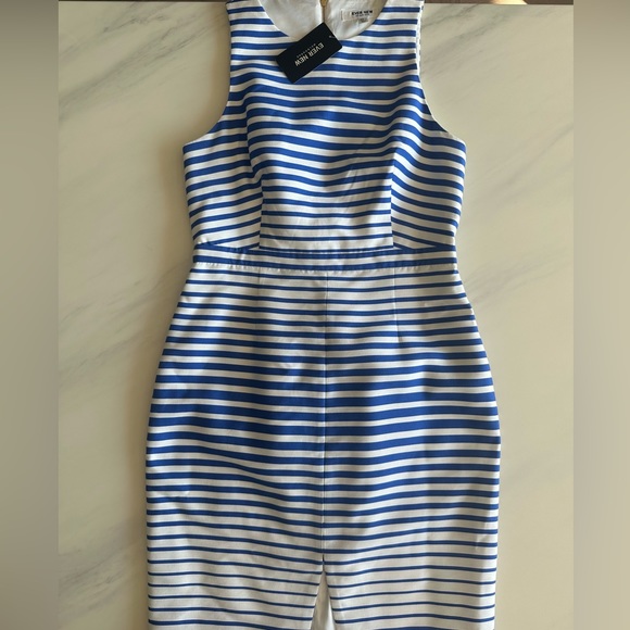 Ever New Dresses & Skirts - Evernew Australia - Stripe Slit Front Dress - Size US 8 - Cobalt Blue Stripe